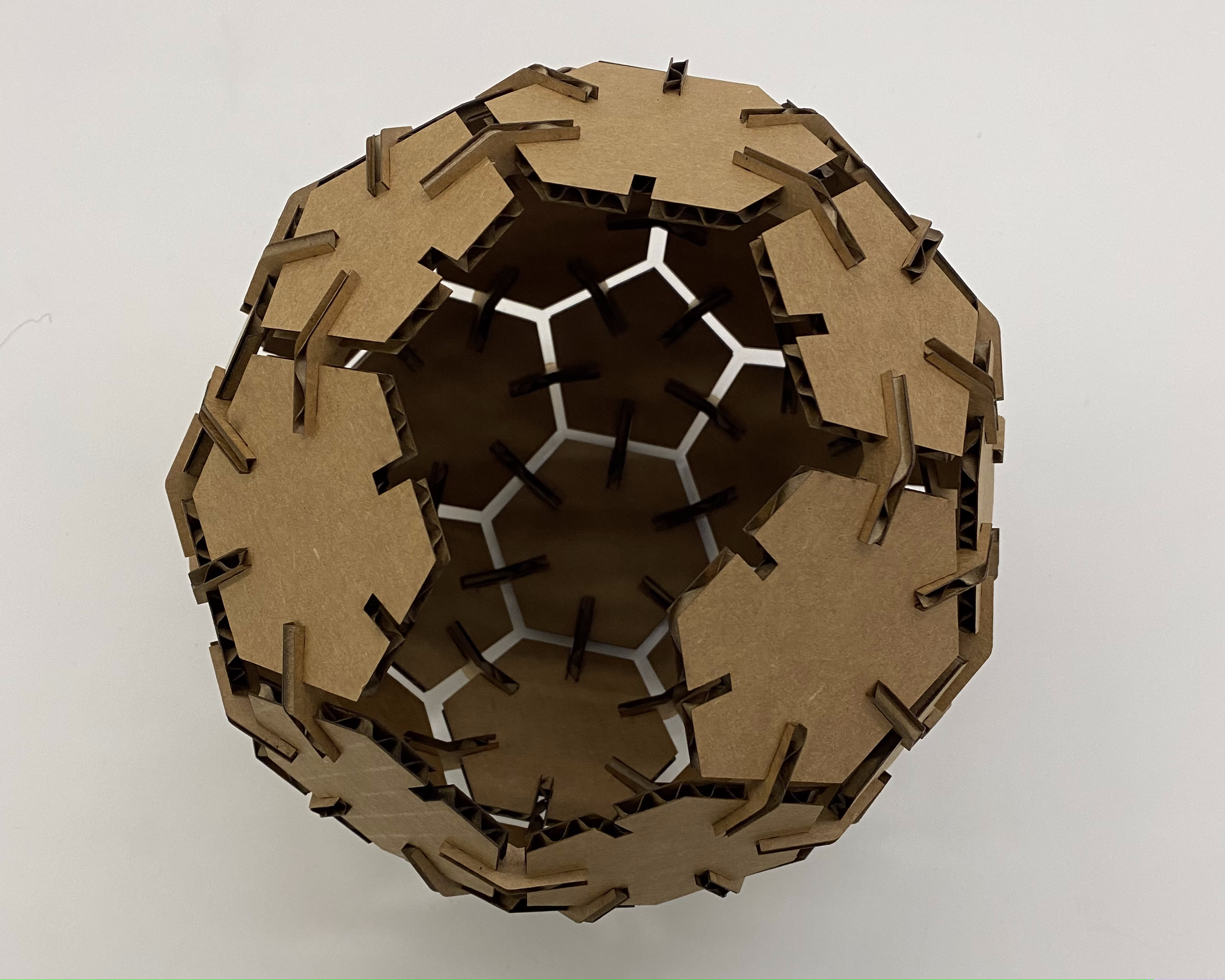 process photo of making the press-fit football