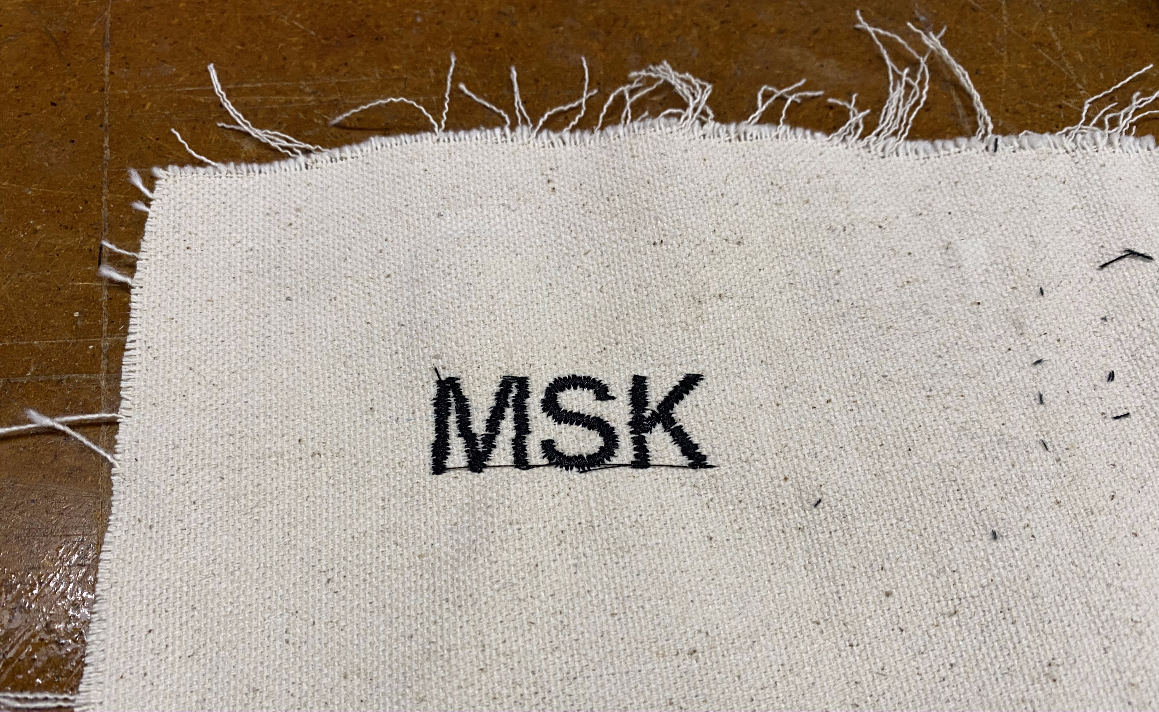 embroidery of initials msk