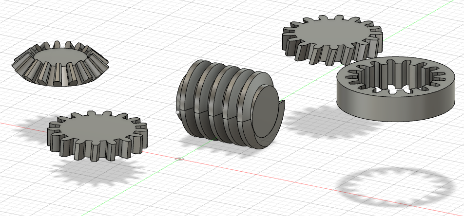gears modeled in fusion 360