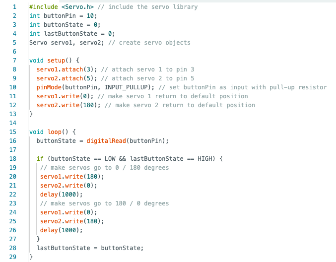 code with button