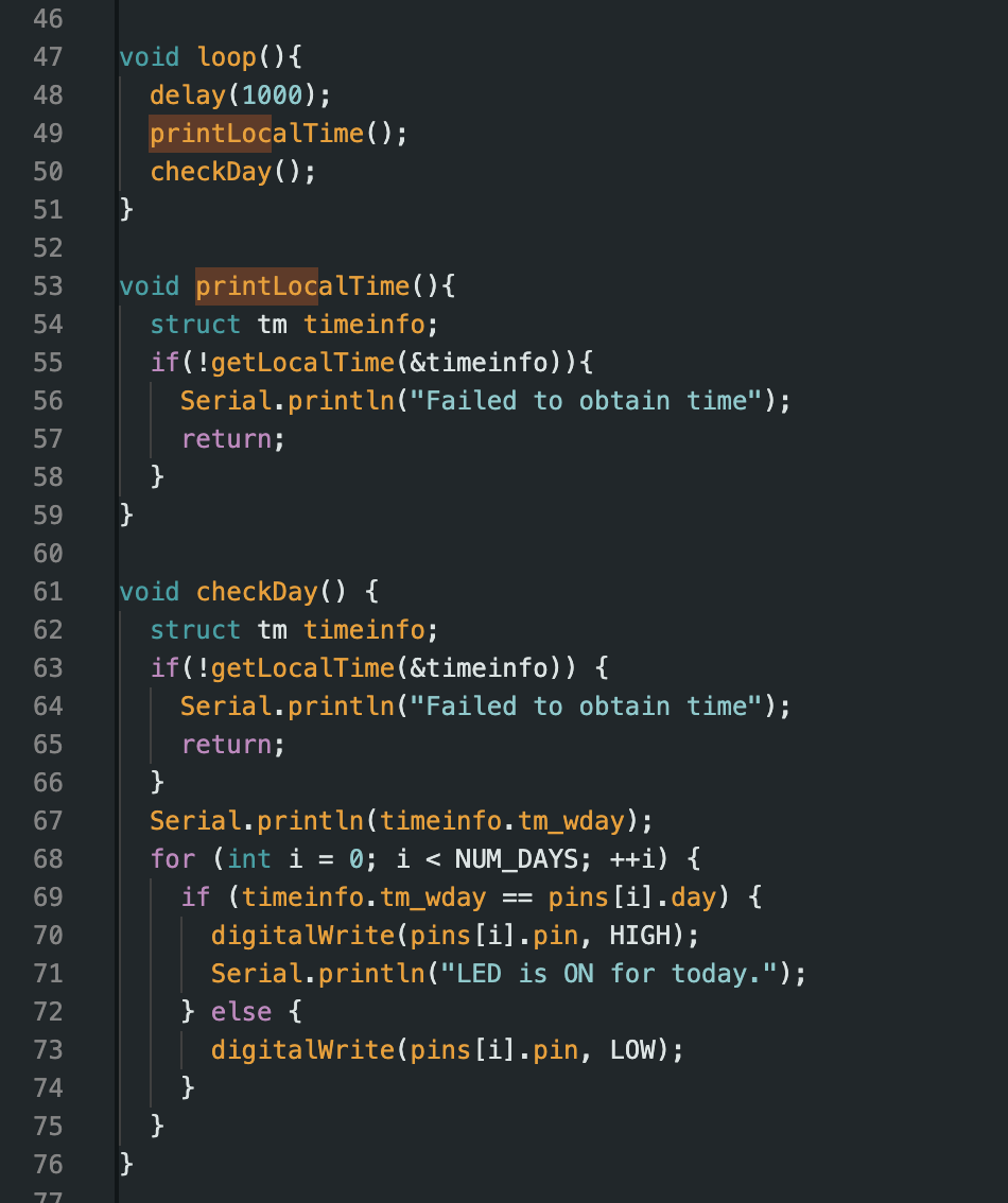 arduino code